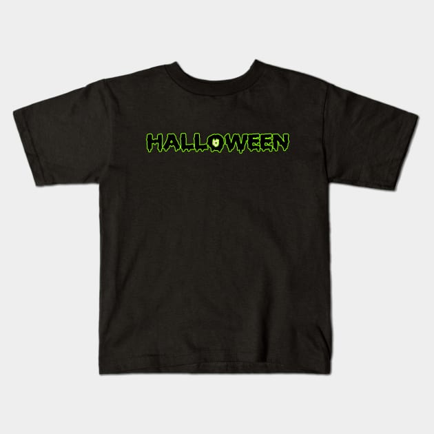 Halloween Scary Monster Eye Kids T-Shirt by Scar